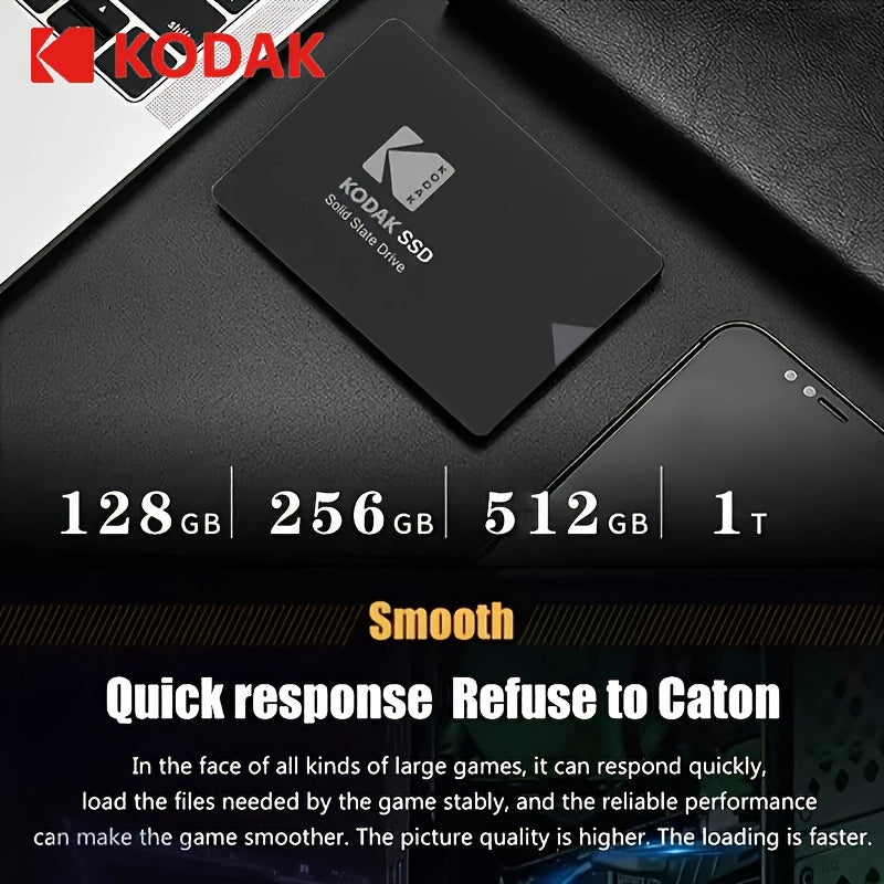 KODAK X130 PRO Internal SSD - 2.5 Inch SATA III Solid State Drive with High Speed Transfer for Laptop, Sata60gb Interface - Available in 1TB, 512GB, 256GB, 128GB (No Battery)
