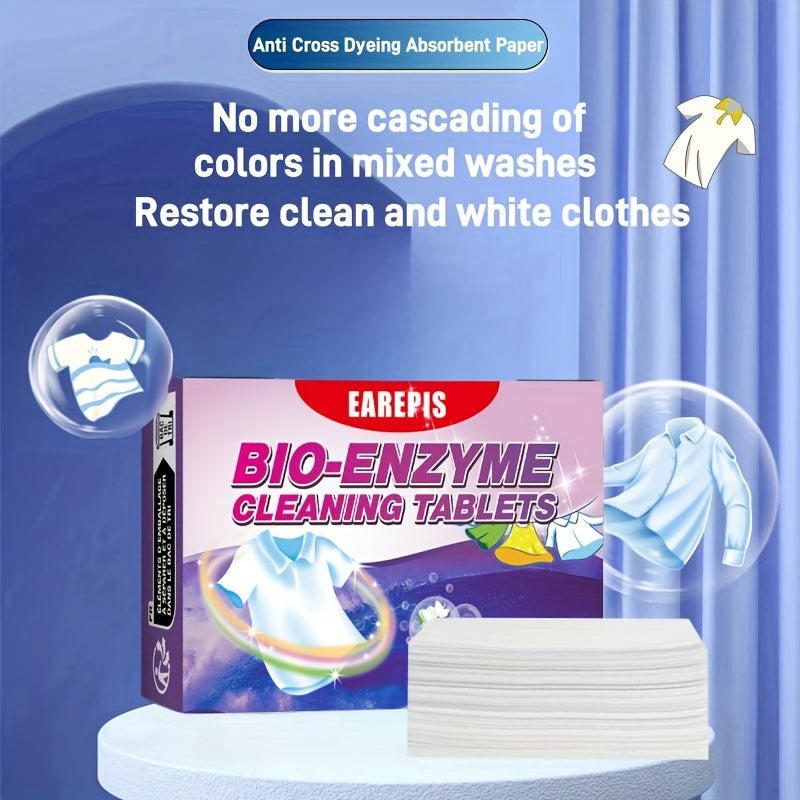 Color Capture Laundry Tablets, Washing Machine Color Absorbent Pads, Anti-Cross-Dyeing Absorbent Film Color Absorbent Tablets, Suitable for All Types of Washing Machines