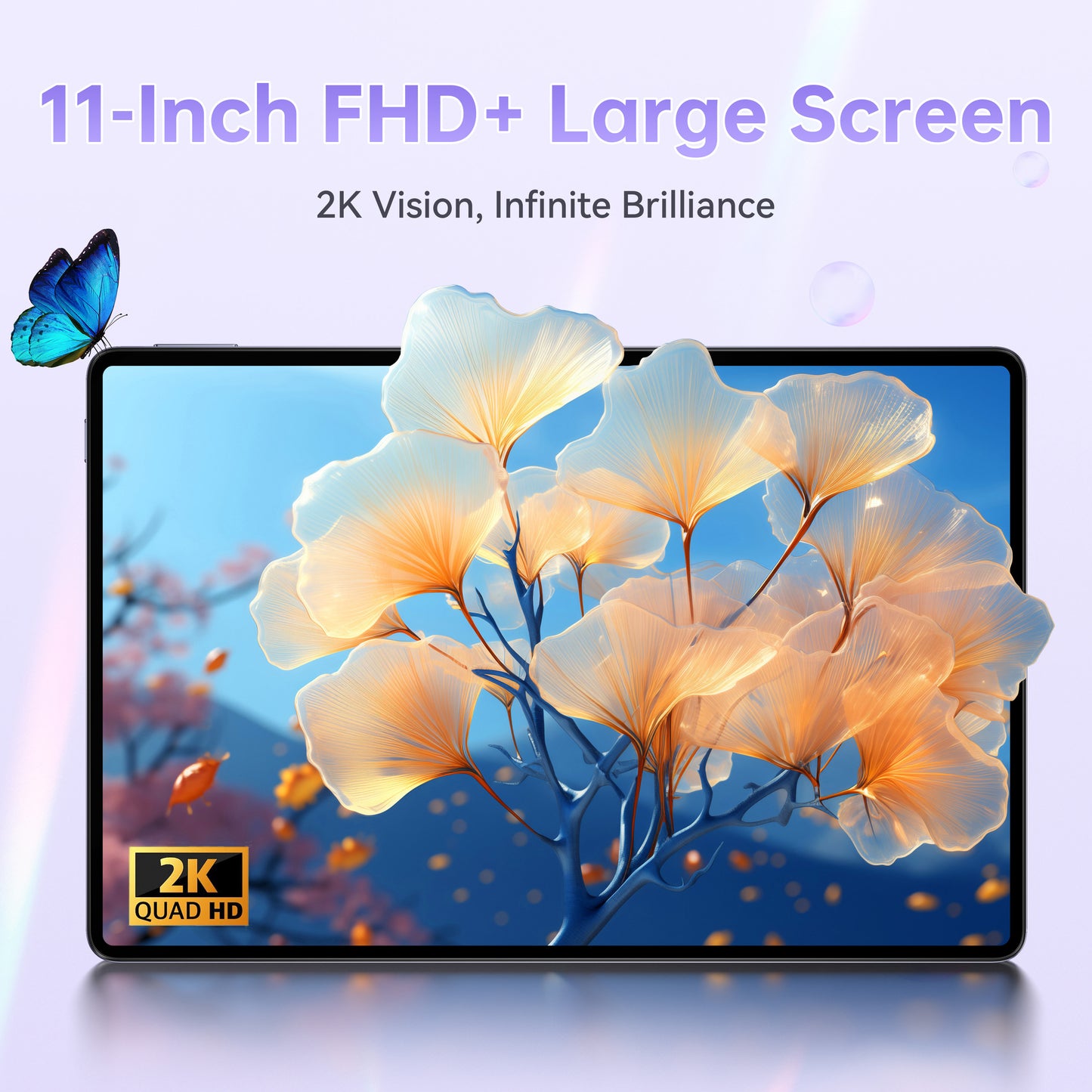 OUKITEL OT8 11" Gaming Tablet with Stylus Pen, for Android 13, 30GB for RAM + 256GB ROM, 8800mAh Battery, Dual SIM, 13MP & 8MP Cameras, Wi-Fi & 4G LTE, Type-C Fast Charging - Purple, Educational Tool|Sleek Design|Vibrant Disp