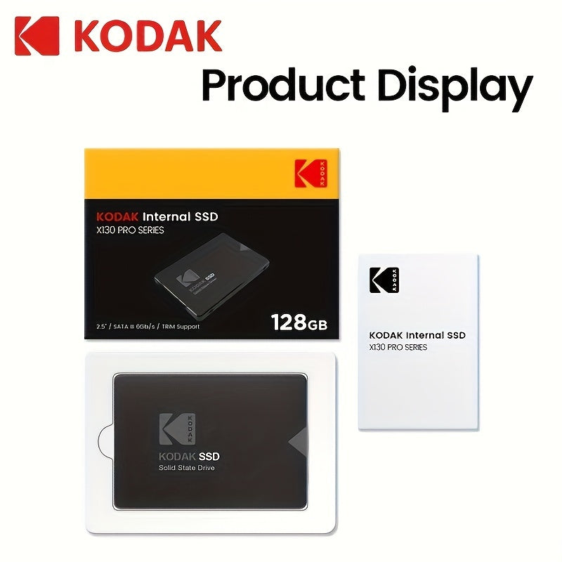 KODAK X130 PRO Internal SSD - 2.5 Inch SATA III Solid State Drive with High Speed Transfer for Laptop, Sata60gb Interface - Available in 1TB, 512GB, 256GB, 128GB (No Battery)