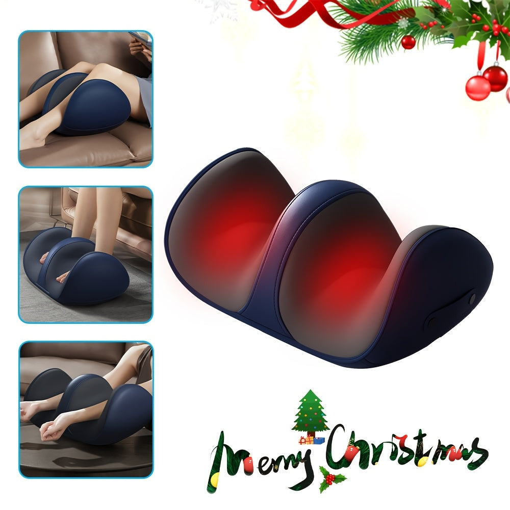1pc Shiatsu Foot and Leg Massager with Heat, USB Rechargeable 2000mAh Lithium Battery, Unscented Electric Kneading Machine for Circulation and Relaxation