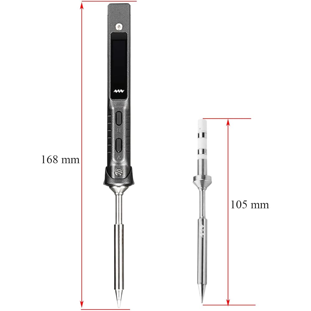 NEW Original TS101 Smart Portable Digital USB Type C Fast Heating Temperature Adjustable TS100 Upgraded Soldering Iron Kit (with UK Power Supply & B2 Tip)