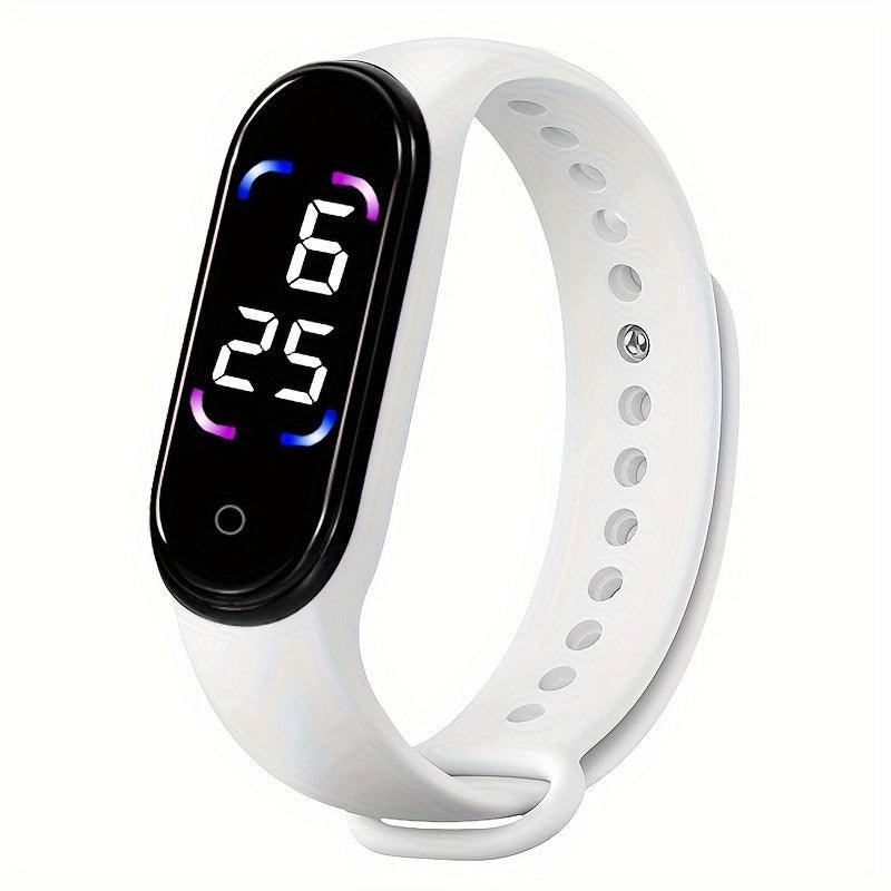 Stylish LED Touch Screen Sports Watch, Silicone Band, Non-Waterproof, Digital Display, Battery Operated, Outdoor Sports Essential Accessories, Men And Women with The Same Temperament Sense - al-zeb-store