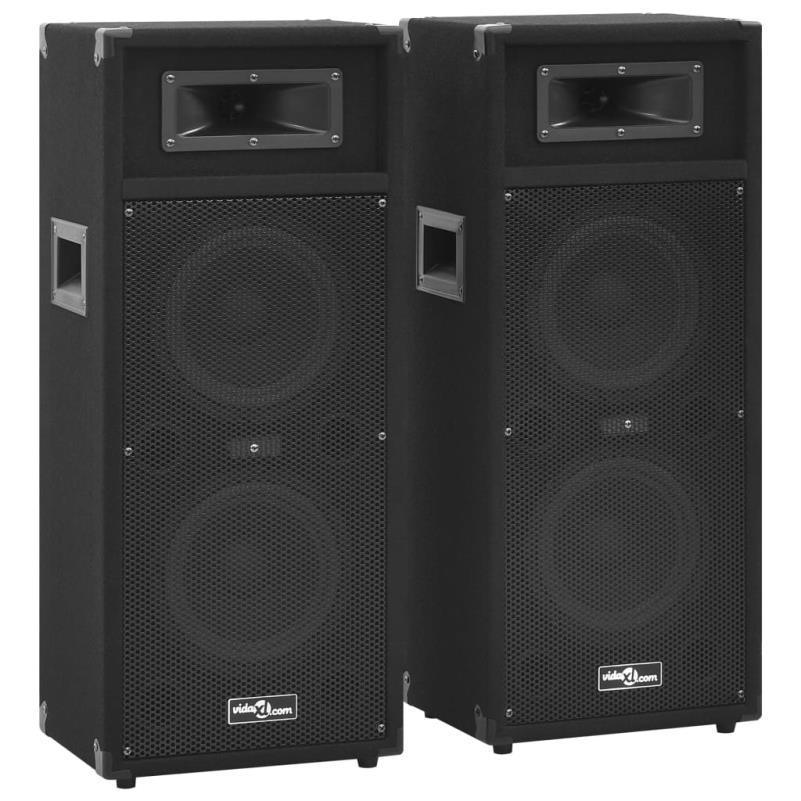 1 Pair High Power 1000W Dual Passive Stage Speakers, Plastic, Non-Waterproof, Black - al-zeb-store