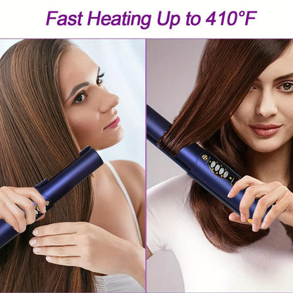 WOLIKA 2-in-1 Cordless Hair Straightener & Curler - USB Rechargeable, Fast Heat-Up, Adjustable Temperature, Auto Shut-Off, Anti-Scald for Dry Hair - al-zeb-store