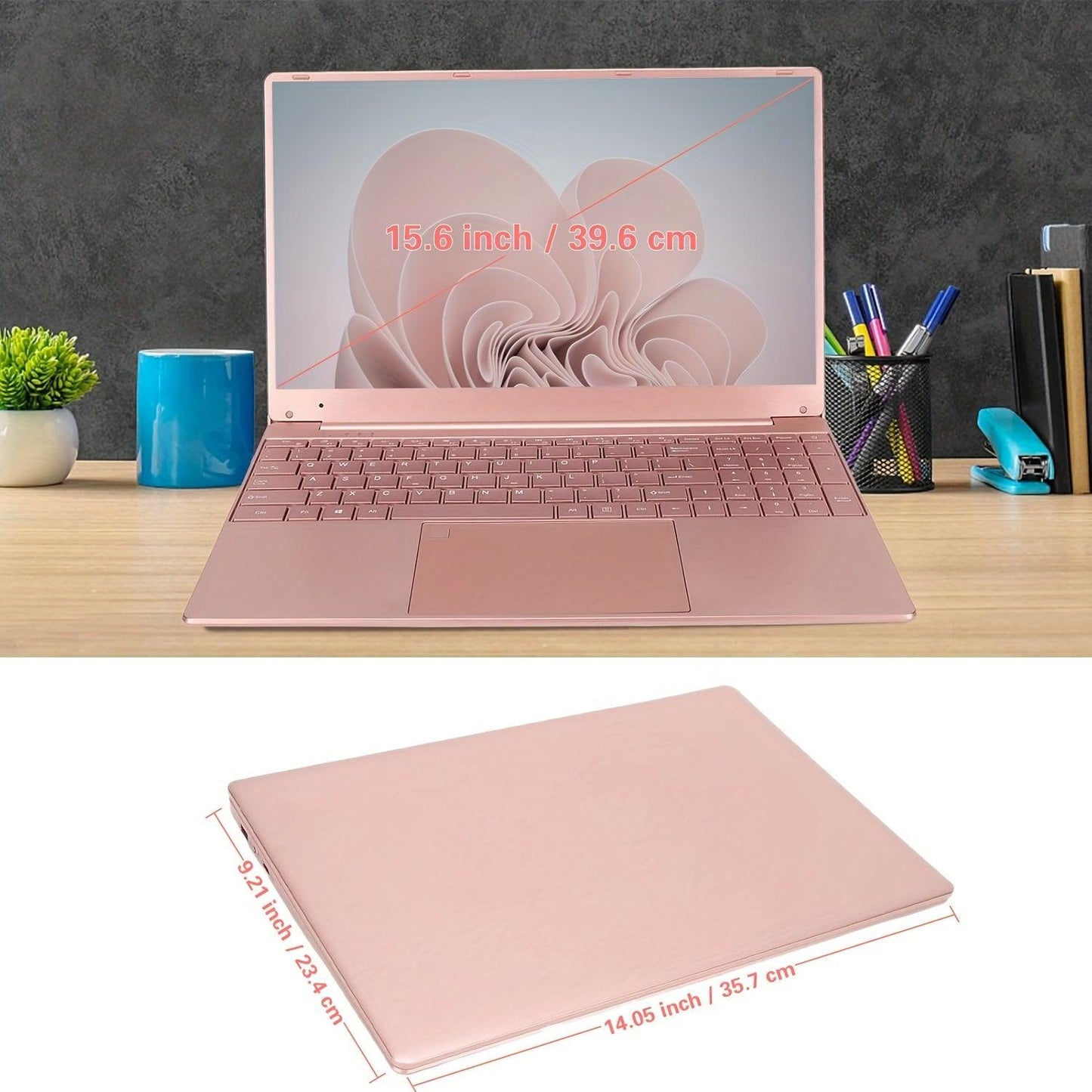 AocBook Laptop PC |39.62 cm Full HD 16:9 Display | Intel Core N5095 Processor | 16GB RAM | 512GB SSD | Intel FHD IPS | Windows 11 Pro | Office 2019 | Business/Student Laptop Computer | Backlit KB | Rose Golden - al-zeb-store