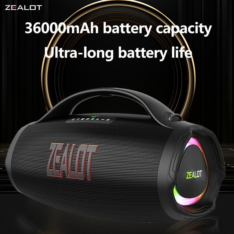 ZEALOT S98 160W Portable Wireless Speaker - IPX5 Waterproof, Dual Pairing, DSP Technology, Fast Charging, 36000mAh Battery for 60 Hours Playtime, Booming Bass, with Type-C & Micro USB Ports - Ideal for Home, Car, Outdoor, Cam - al-zeb-store