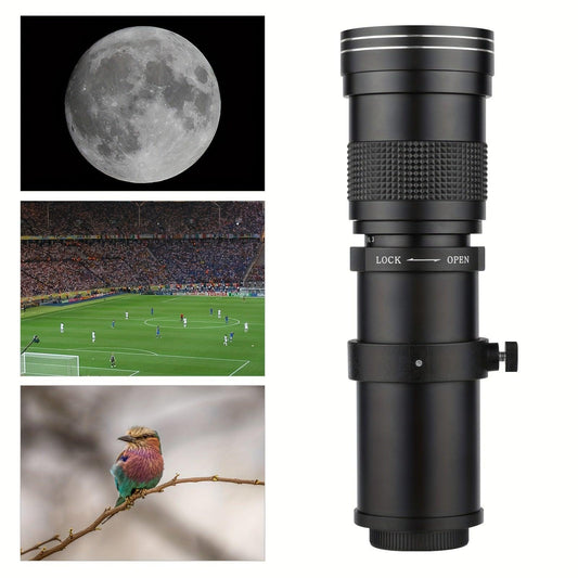 Camera MF Super Telephoto Zoom Lens F/8.3-16 420-800mm T Mount With Universal 1/4 Thread Replacement For Canon Nikon Sony Fujifilm Olympus Cameras - al-zeb-store