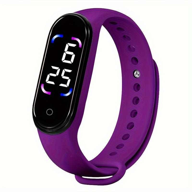 Stylish LED Touch Screen Sports Watch, Silicone Band, Non-Waterproof, Digital Display, Battery Operated, Outdoor Sports Essential Accessories, Men And Women with The Same Temperament Sense - al-zeb-store