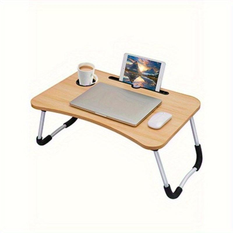 [Popular Choice] Versatile Foldable Laptop Desk with Cup Holder & Tablet Slot - Portable Bed Tray for Breakfast, Reading, Writing & Gaming on Couch or Sofa, Table, Eating, Lap Desk - al-zeb-store