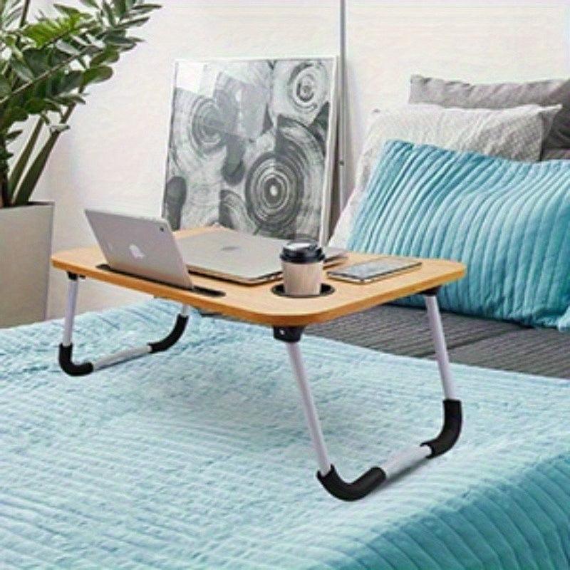 [Popular Choice] Versatile Foldable Laptop Desk with Cup Holder & Tablet Slot - Portable Bed Tray for Breakfast, Reading, Writing & Gaming on Couch or Sofa, Table, Eating, Lap Desk - al-zeb-store