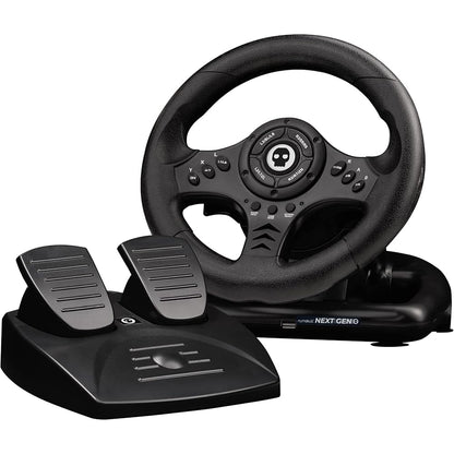 NEW Next-Gen Pro Racing Wheel with Pedals and Shifter - ible with Xbox Series X|S, Xbox One, PS4, Nintendo Switch and PC - Realistic Steering Wheel Controller Accessory