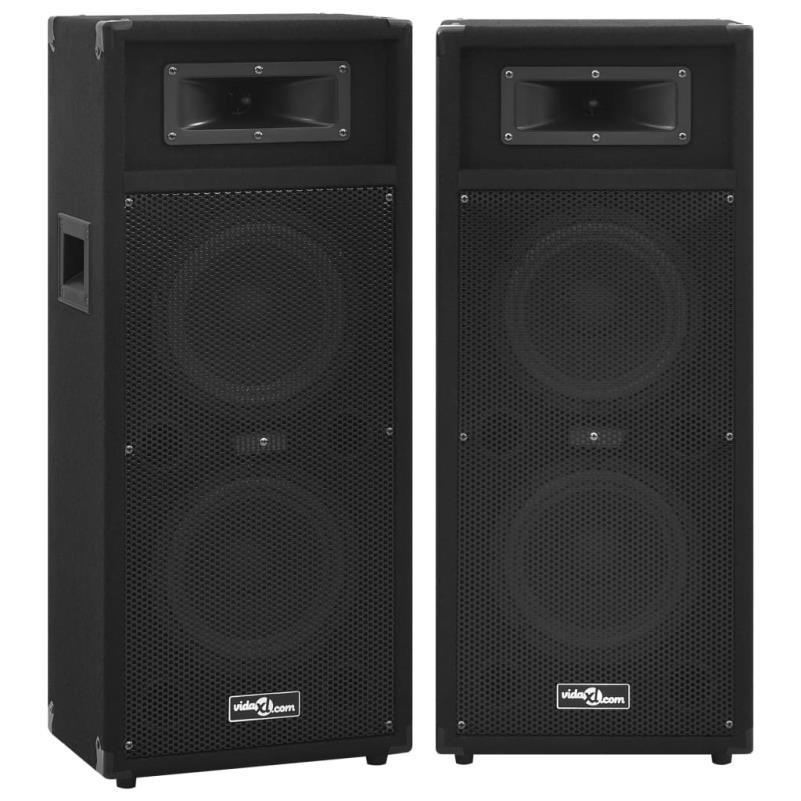 1 Pair High Power 1000W Dual Passive Stage Speakers, Plastic, Non-Waterproof, Black - al-zeb-store