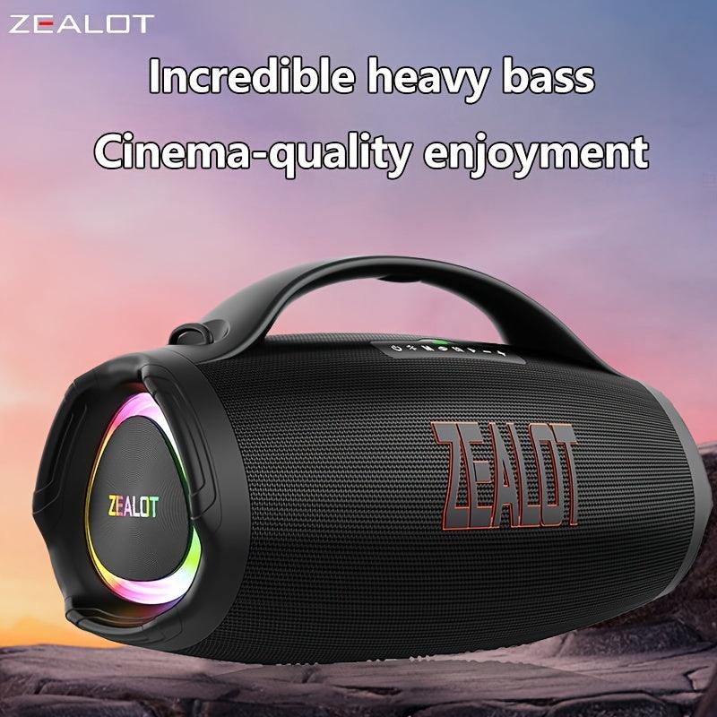 ZEALOT S98 160W Portable Wireless Speaker - IPX5 Waterproof, Dual Pairing, DSP Technology, Fast Charging, 36000mAh Battery for 60 Hours Playtime, Booming Bass, with Type-C & Micro USB Ports - Ideal for Home, Car, Outdoor, Cam - al-zeb-store