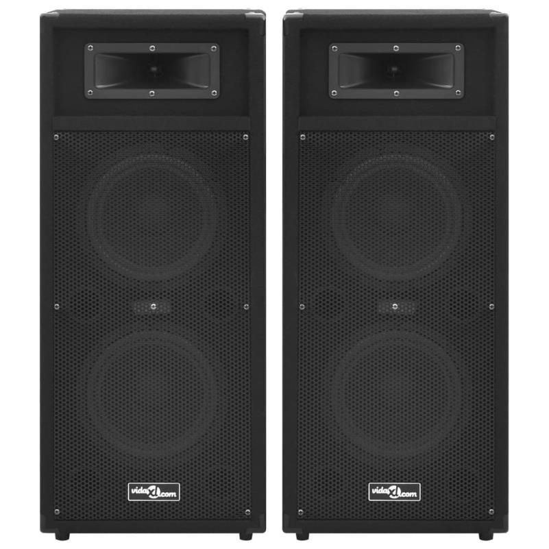 1 Pair High Power 1000W Dual Passive Stage Speakers, Plastic, Non-Waterproof, Black - al-zeb-store