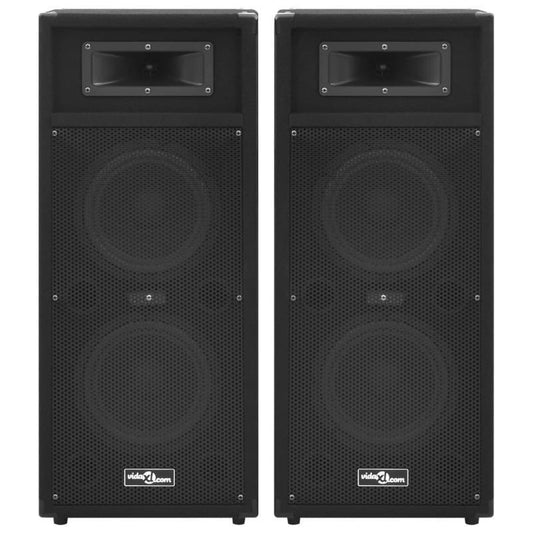 1 Pair High Power 1000W Dual Passive Stage Speakers, Plastic, Non-Waterproof, Black - al-zeb-store