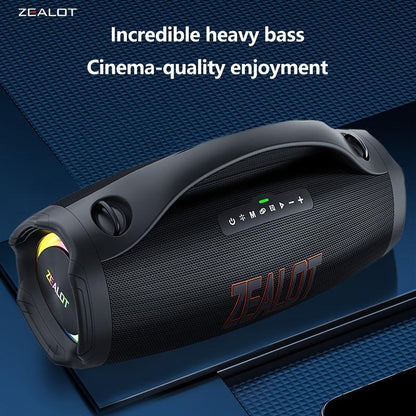 ZEALOT S98 160W Wireless Speakers, DSP Technology, Waterproof IPX 5, Outdoor Portable Subwoofer Speaker, Dual Pairing, Fast Charging, 36000mAh Battery, 60 Hours Playtime Loud Stereo. Charging Cable, Connect with Mobile Phone/ - al-zeb-store