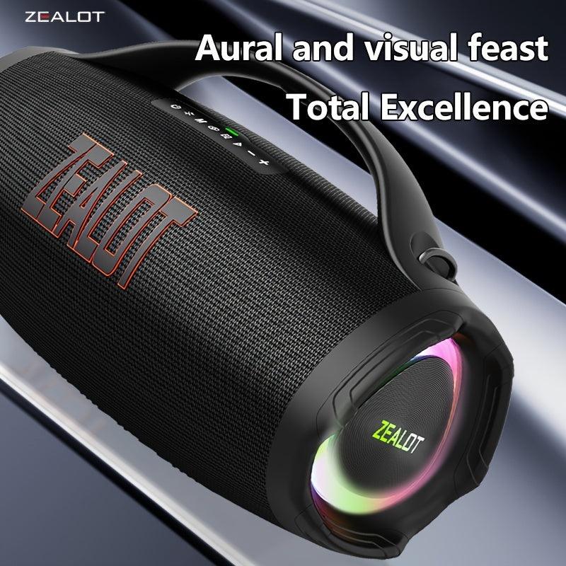 ZEALOT S98 160W Wireless Speakers, DSP Technology, Waterproof IPX 5, Outdoor Portable Subwoofer Speaker, Dual Pairing, Fast Charging, 36000mAh Battery, 60 Hours Playtime Loud Stereo. Charging Cable, Connect with Mobile Phone/ - al-zeb-store