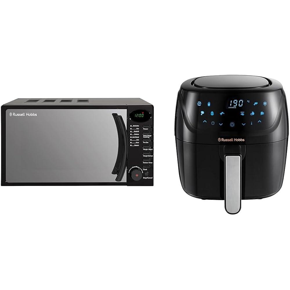 NEW RHM1714B 17 Litre 700 W Black Digital Solo Microwave with 5 Power Levels, Digital Clock and Timer, 8 Auto Cook Menus, Automatic Defrost, Easy Clean - al-zeb-store