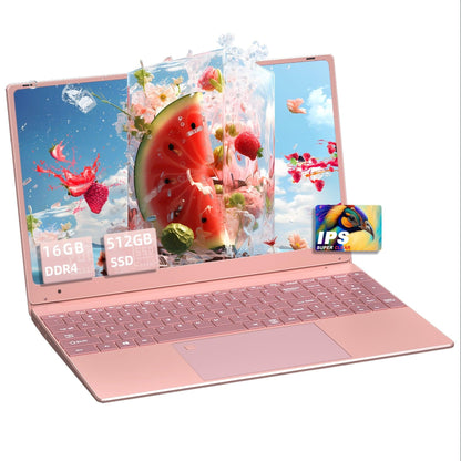 AocBook Laptop PC |39.62 cm Full HD 16:9 Display | Intel Core N5095 Processor | 16GB RAM | 512GB SSD | Intel FHD IPS | Windows 11 Pro | Office 2019 | Business/Student Laptop Computer | Backlit KB | Rose Golden - al-zeb-store