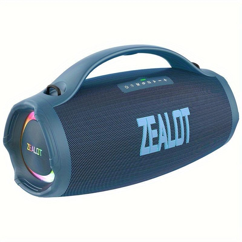 ZEALOT S98 160W High-Power Wireless Speaker with Stunning Subwoofer, 36000mAh Power Bank Function, 3EQ Modes for Unique Sound Experience, RGB Colorful Lighting, TF Card & AUX Playback, TWS Pairing, Ideal for Home Theater, Lar - al-zeb-store