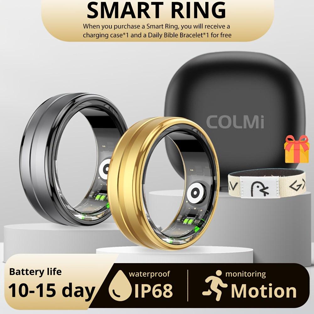 Unisex NFC Smart Ring with Daily Bible Bracelet, Aluminum Alloy, App Control, USB Charging, IP68 Waterproof, Wireless Connectivity, Rechargeable Lithium Polymer Battery, Sports Data Tracking, Gift for Christmas and Valentine' - al-zeb-store