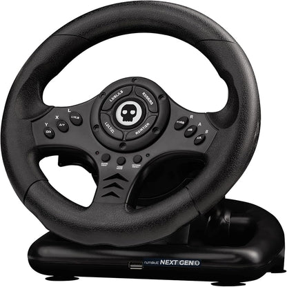 NEW Next-Gen Pro Racing Wheel with Pedals and Shifter - ible with Xbox Series X|S, Xbox One, PS4, Nintendo Switch and PC - Realistic Steering Wheel Controller Accessory