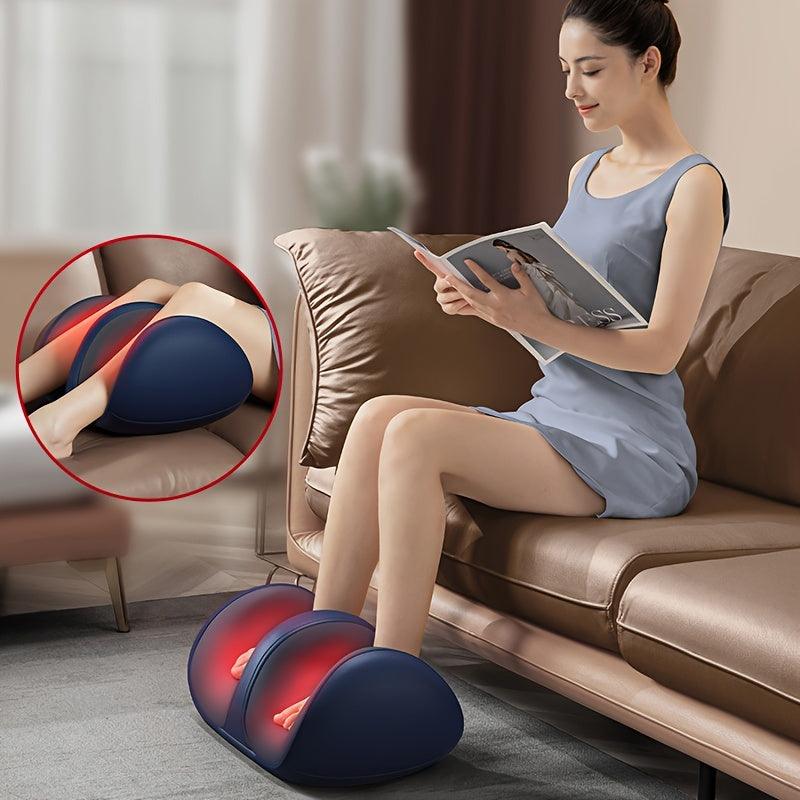 1pc Shiatsu Foot and Leg Massager with Heat, USB Rechargeable 2000mAh Lithium Battery, Unscented Electric Kneading Machine for Circulation and Relaxation - al-zeb-store