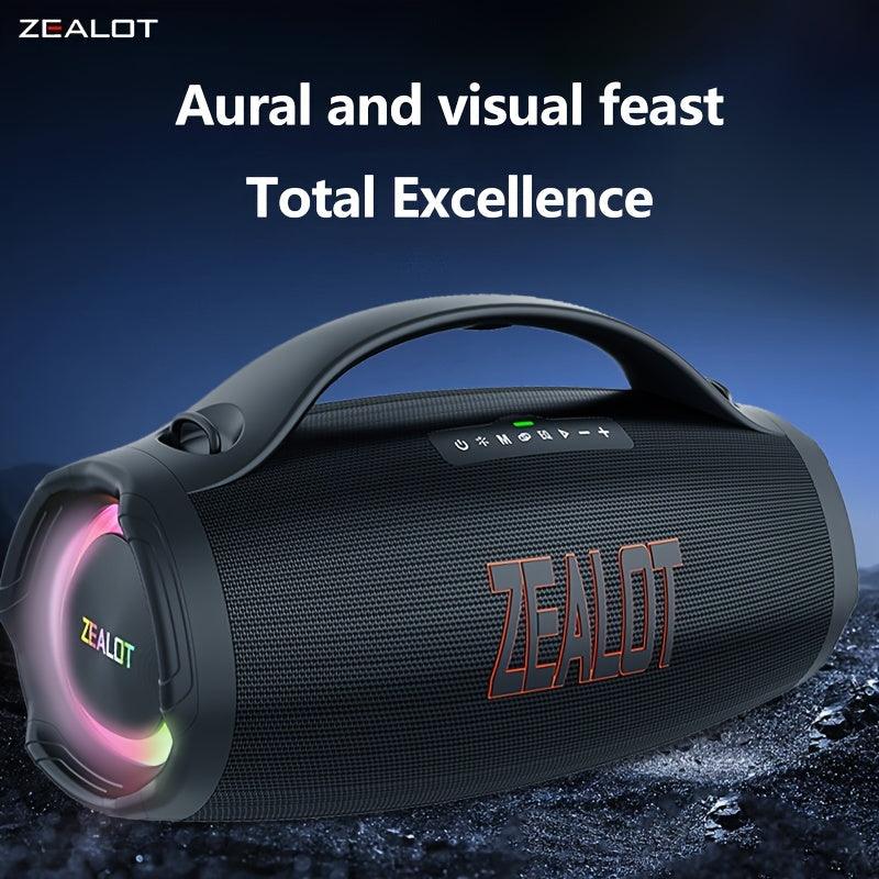 ZEALOT S98 160W Portable Wireless Speaker - IPX5 Waterproof, Dual Pairing, DSP Technology, Fast Charging, 36000mAh Battery for 60 Hours Playtime, Booming Bass, with Type-C & Micro USB Ports - Ideal for Home, Car, Outdoor, Cam - al-zeb-store