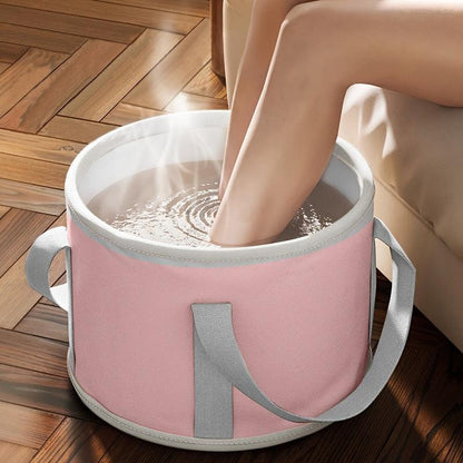 Portable Folding Foot Soak Tub - Deep & Wide Calf-Sized, Insulated for Warmth, Ideal for Home & Dorm Use, No Power Needed - al-zeb-store