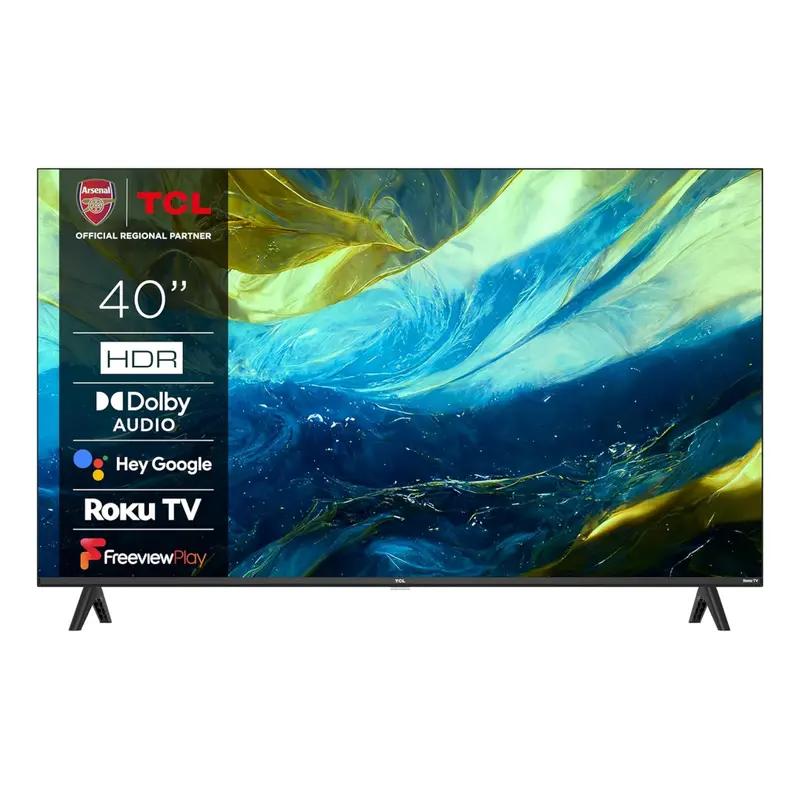 TCL, 40-inch Roku TV, Full HD, HDR for a Superior Experience, Dolby Audio Inserted, Powerful Speakers Bring You a More Immersive and Surrounding Experience, Smart TV for Home/camping/caravan/motorhomes/campervan, 40RS550K