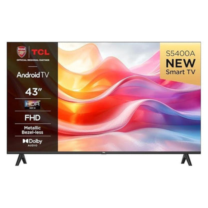 TCL 43S5400AK 43-inch Television, HDR, FHD, Smart TV Powered by Android TV, Bezeless design (Kids Mode, Dolby Audio, compatible with Google assistant) TV for Home/camping/caravan/motorhomes/campervan, 43S5400AK - al-zeb-store