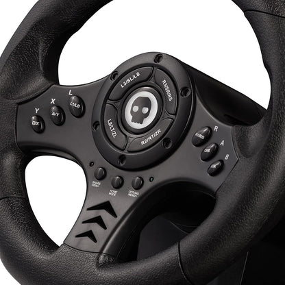 NEW Next-Gen Pro Racing Wheel with Pedals and Shifter - ible with Xbox Series X|S, Xbox One, PS4, Nintendo Switch and PC - Realistic Steering Wheel Controller Accessory