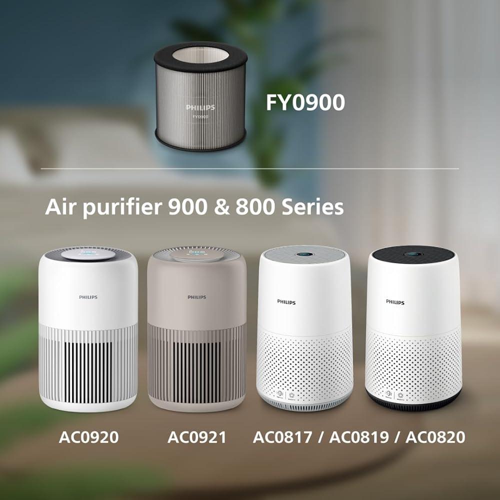 NEW 800 Series Air Purifier - Removes Germs, Dust and Allergens in Rooms up to 49m², 3 Speeds, Sleep Mode, Replacement filter: FY0900 (AC0820/30) - al-zeb-store