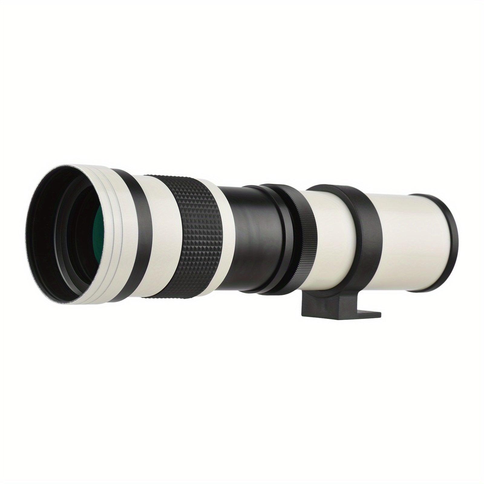 Camera MF Super Telephoto Zoom Lens F/8.3-16 420-800mm T2 Mount with RF-mount Adapter Ring 1/4 Thread Replacement for Canon EOS R/R3/R5/R5C/R6/RP RF-Mount Cameras - al-zeb-store