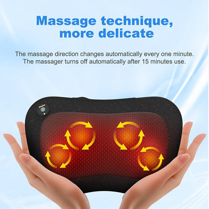 HOMEMASSA Ergonomic Heated Back and Neck Massager with Shiatsu Kneading, USB Rechargeable - Scent-Free, Polyester, Ideal for Full Body Relief, Perfect Christmas Gift for Men & Women, Back Massager - al-zeb-store