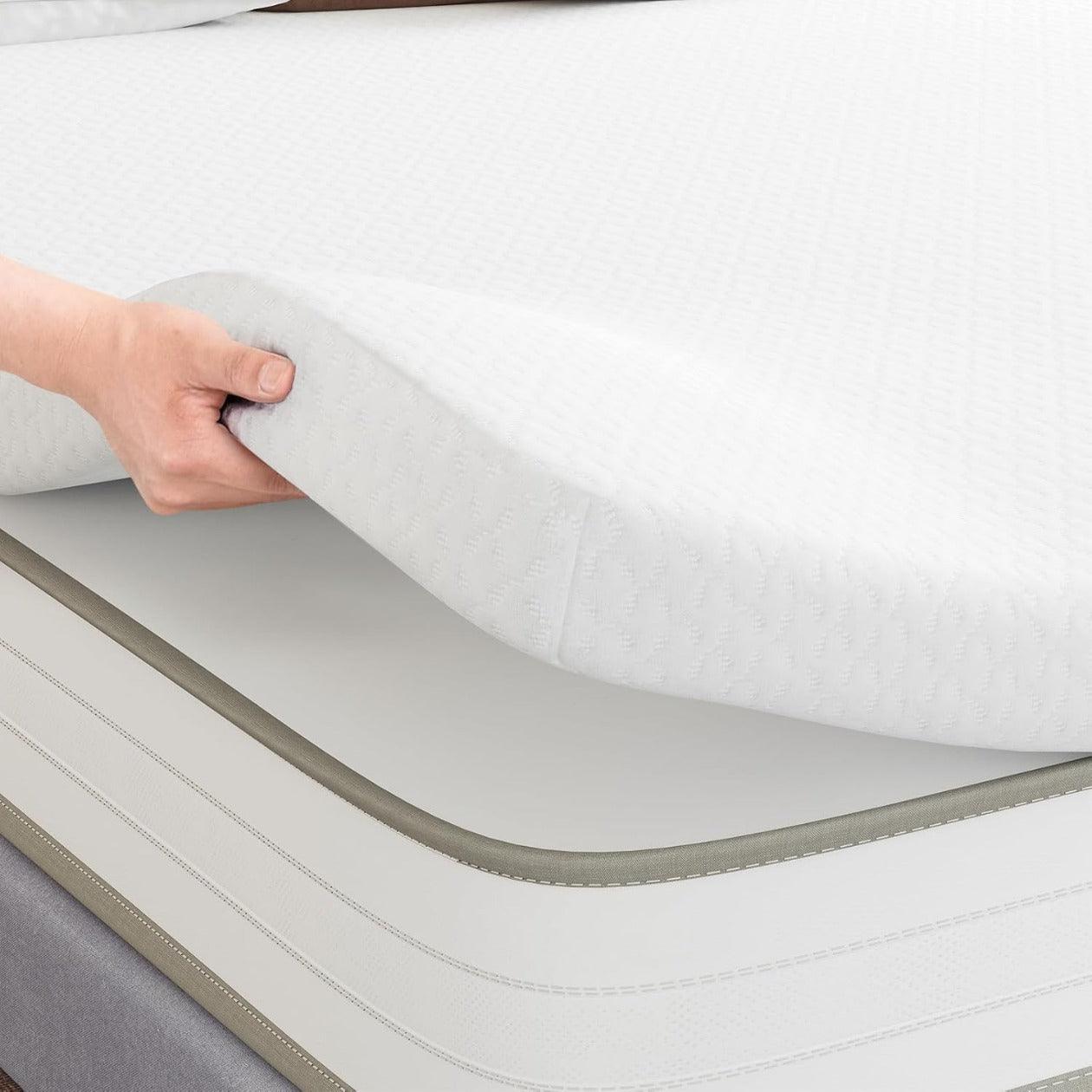 Double Mattress Enhancer - 7cm Memory Foam with Washable Cover - al-zeb-store