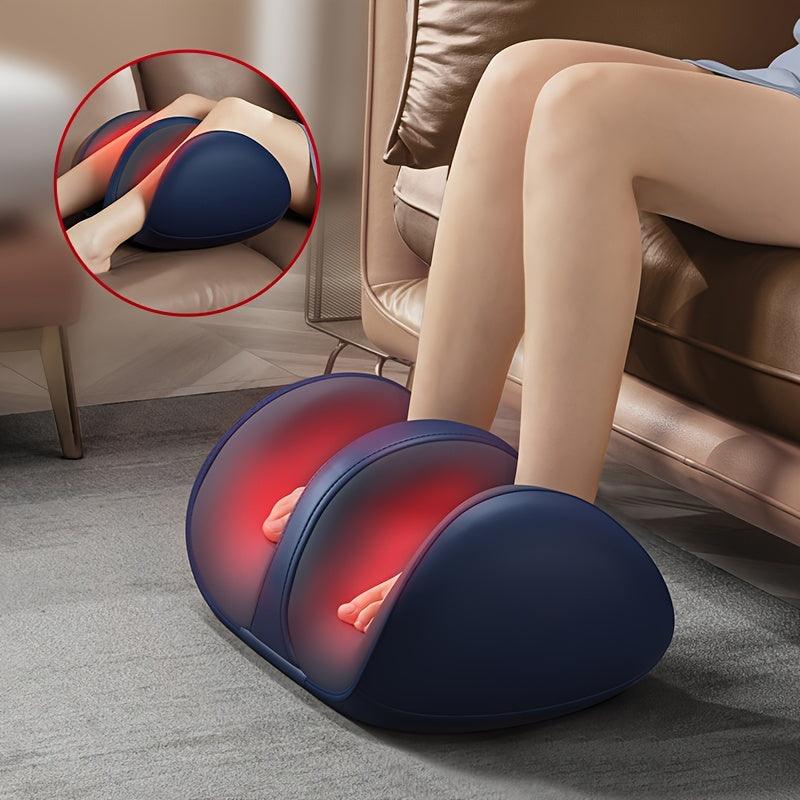 1pc Shiatsu Foot and Leg Massager with Heat, USB Rechargeable 2000mAh Lithium Battery, Unscented Electric Kneading Machine for Circulation and Relaxation - al-zeb-store