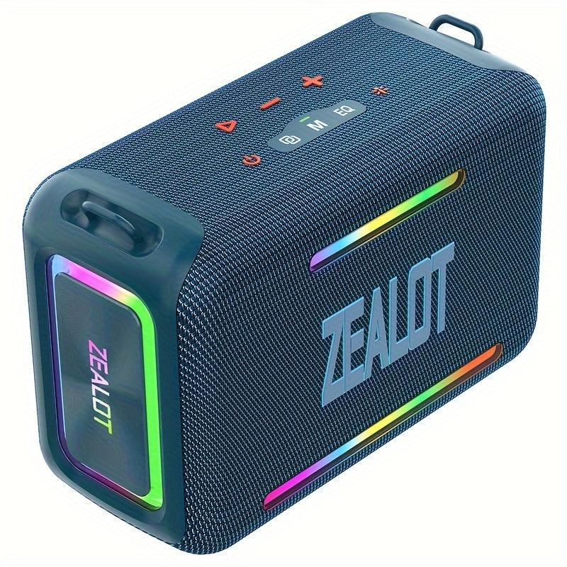 1pc ZEALOT S95 Portable Wireless Speaker, 120W Stereo Sound, 24000mAh Battery, 36H Playtime, IPX-5 Waterproof, Dual Pairing, HiFi Quality, 4 Speaker System, USB Rechargeable, for Home, Car, Outdoor, with App Control & Bass En - al-zeb-store