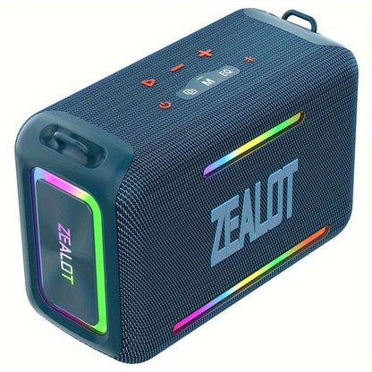 1pc ZEALOT S95 Portable Wireless Speaker, 120W Stereo Sound, 24000mAh Battery, 36H Playtime, IPX-5 Waterproof, Dual Pairing, HiFi Quality, 4 Speaker System, USB Rechargeable, for Home, Car, Outdoor, with App Control & Bass En - al-zeb-store