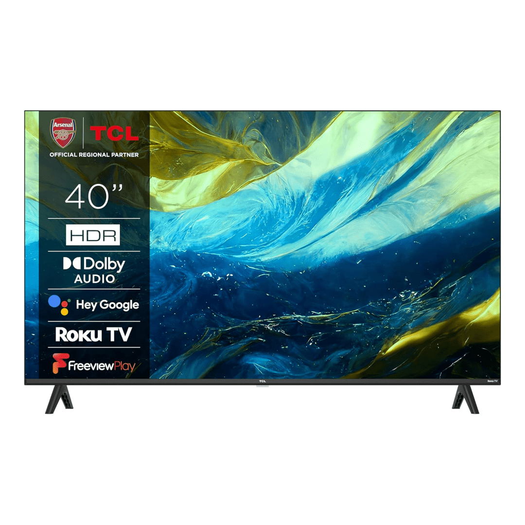 TCL, 40-inch Roku TV, Full HD, HDR for a Superior Experience, Dolby Audio Inserted, Powerful Speakers Bring You a More Immersive and Surrounding Experience, Smart TV for Home/camping/caravan/motorhomes/campervan, 40RS550K