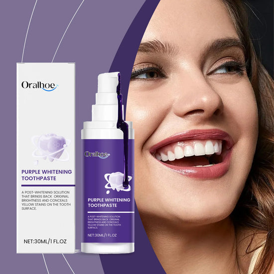 Whitening Purple Toothpaste Dental Color Corrector Remove Tartar Plaque Repair Gum Cleaning Bad Breath Tooth Brightening Powder