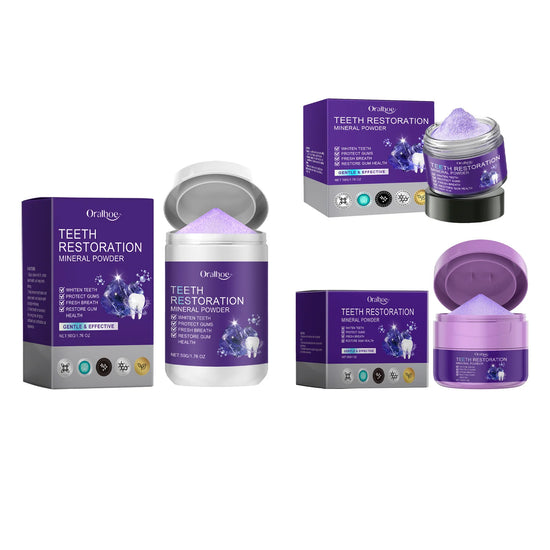 Whitening Purple Toothpaste Dental Color Corrector Remove Tartar Plaque Repair Gum Cleaning Bad Breath Tooth Brightening Powder