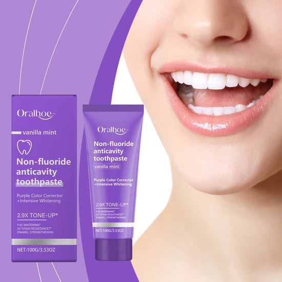 Whitening Purple Toothpaste Dental Color Corrector Remove Tartar Plaque Repair Gum Cleaning Bad Breath Tooth Brightening Powder