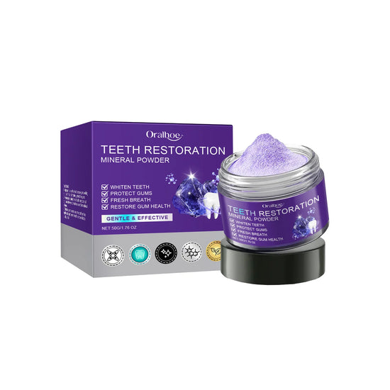 Whitening Purple Toothpaste Dental Color Corrector Remove Tartar Plaque Repair Gum Cleaning Bad Breath Tooth Brightening Powder
