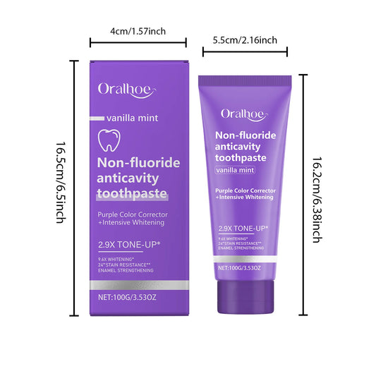 Whitening Purple Toothpaste Dental Color Corrector Remove Tartar Plaque Repair Gum Cleaning Bad Breath Tooth Brightening Powder