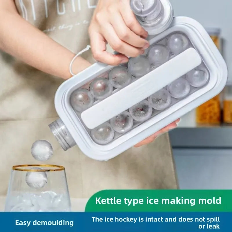 Transparent Portable Silicone Ice Cube Maker Press Mold for Home Use with Easy Release Design