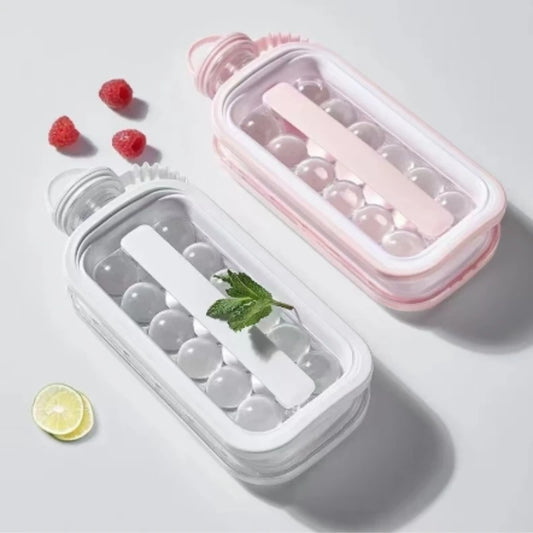 Transparent Portable Silicone Ice Cube Maker Press Mold for Home Use with Easy Release Design