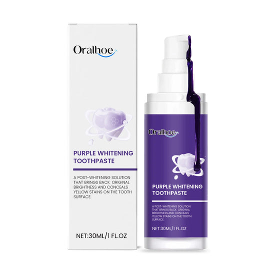Whitening Purple Toothpaste Dental Color Corrector Remove Tartar Plaque Repair Gum Cleaning Bad Breath Tooth Brightening Powder