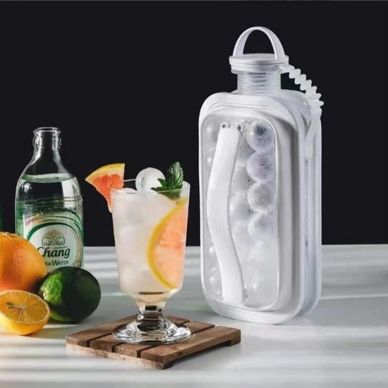 Transparent Portable Silicone Ice Cube Maker Press Mold for Home Use with Easy Release Design